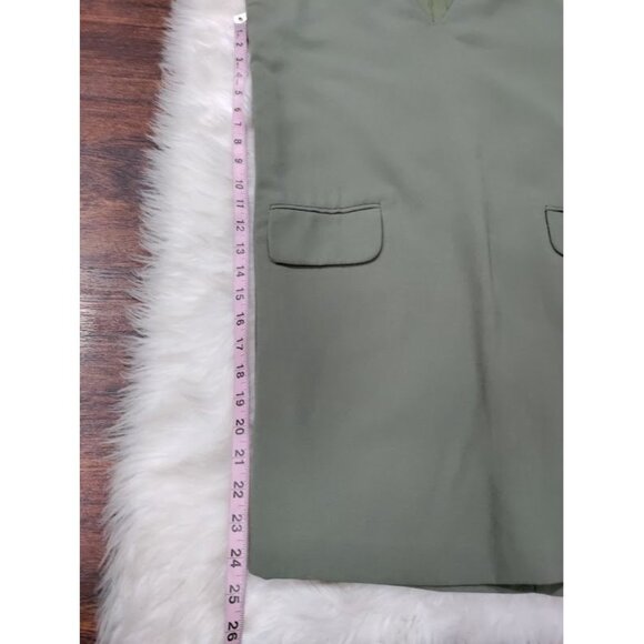 Bar III Cap Sleeve Pullover V Neckline Shift Mini Dress Olive Green Women's XS - Picture 11 of 12